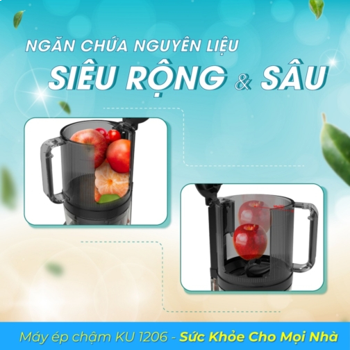 Máy ép chậm KUCHEN KU 1206 màu đỏ